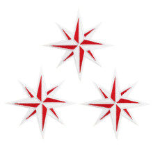 Cute-Patch Red and White Eight 8-Point Compass Embroidered iron on patches Rose Nautical Star
