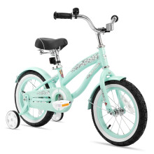JOYSTAR 12 Zoll Kinderfahrrad mit St tzr dern f r 2-4 Jahre altes M dchenfahrrad Kleinkinderfahrrad Beach Cruiser Kinderfahrrad Gr n