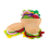 Food Burger Σετ Σάντουιτς Παιδική Κουζίνα Παιχνίδι ρόλων 1