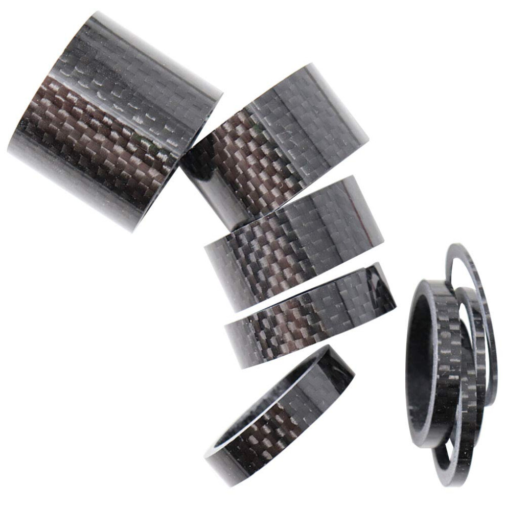 Onghsd Lot De 9 Entretoises De Casque De V Lo En Fibre De Carbone 1/2/3/5/8/10/15/20/30 Mm Pour Vtt-image
