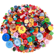 Greentime 1500 pcs Round Resin Buttons Mixed Color Assorted Sizes for Crafts Sewing DIY Manual Button Painting DIY Handmade Ornament Buttons 2 Holes