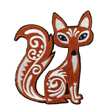 Cute-Patch Bohemian Swirl Boho Fox Broderet Iron On Patch Spirituality badge