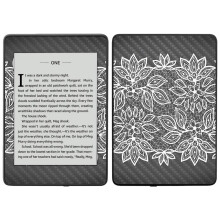 MightySkins Carbonfaser-Hlle fr Amazon Kindle Paperwhite 2018 (wasserdichtes Modell)  Blaue Bltenbltter | Schtzendes, langlebiges, strukturiert