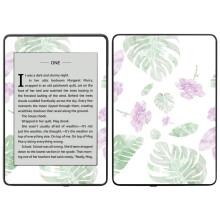 MightySkins Skin in fibra di carbonio per Amazon Kindle Paperwhite 2018 (modello impermeabile) - Petali blu | Finitura protettiva e durevole in f