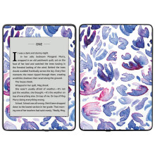 MightySkins Skin in fibra di carbonio per Amazon Kindle Paperwhite 2018 (modello impermeabile) - Petali blu | Finitura protettiva e durevole in f