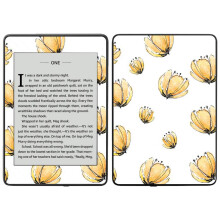 MightySkins Skin in fibra di carbonio per Amazon Kindle Paperwhite 2018 (modello impermeabile) - Petali blu | Finitura protettiva e durevole in f