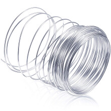 TecUnite Aluminium Craft Wire för Skulptering DIY Smyckestillverkning (Silver, 10 M X 2 mm, 2 Rullar)
