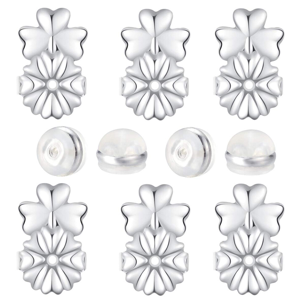 Cierres De Aretes Fomissky-Sisa Para Orejas Ca Das, Cierres De Aretes Transparentes De Goma, 5 Pares, Seguros, Elevadores De Aretes M Gicos, Como-image