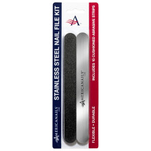 Americanails Neglefils?t i rustfrit st?l med EasyPeel polstrede slibestrimler