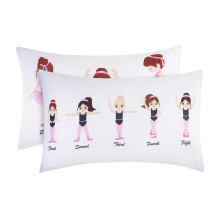 Everyday Kids 2-Pack standardst?rrelse pudebetr?k passer til puder 20 x 26 -100 % bl?d ?ndbar mikrofiber - perfekt til sm?b?rn Lille pige tvillin