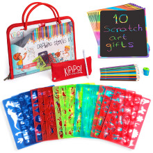 Kipipol 63 Pcs Drawing Stencils for Kids Ages 4-8 - 8-12 and Up - Arts and Crafts for Girls and Boys - Kids Drawing kit - Art Set- 15 art Stencil
