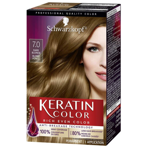 Schwarzkopf Schwarzkopf Keratin Color Μόνιμο Χρώμα Μαλλιών, 7.0 Σκούρο Ξανθό