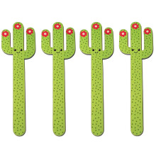 Cute Girl Cactus Nail Files 4pcs/lot Double-Sided Nail File Emery Board Set 4