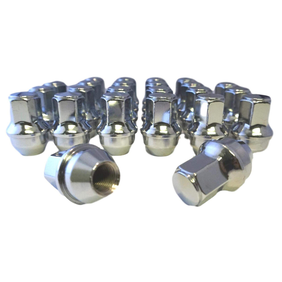 Set Of 24 Eisen 14X1.5mm One-Piece Chrome Oem Factory Style Large Lug Nuts For 2015-2020 Ford F-150 F150 Expedition Lincoln Navigator Factory Stock Wh 759170379149