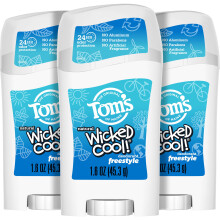 Tom's of Maine Aluminiumfreies Wicked Cool! Kinder-Deodorant, Freestyle, 1,6 oz. 3er-Pack (Verpackung kann variieren)