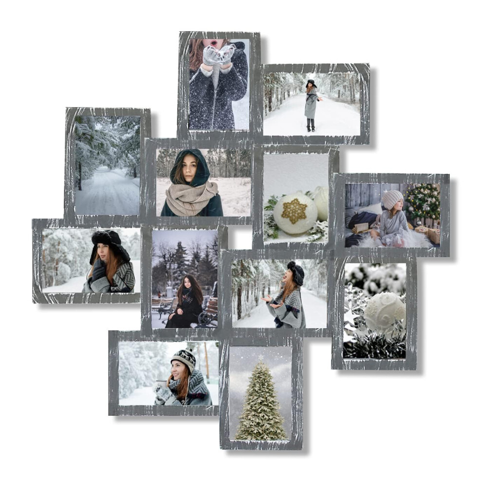 JMDeco Lot de 12 cadres photo à ouverture pour collage, décoration murale, 4 x 6, avec crochets en métal, pour décoration intérieure, cadeaux de