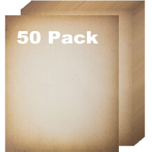 50 Pack Classic Aged Paper | Vintage station?rt papir | Brug til oprettelse af tidl?se skrivning af tegningskitser Maleriprojekter | Bl?kstr?le o
