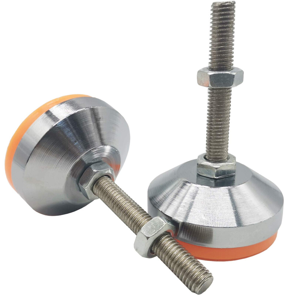 Tihood 2Pcs Heavy Duty Leveling Screw Leg 4"""" Adjustable Feet Leveler Foot For Furniture Mechanical Equipment 775185105894