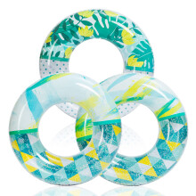 Inflatable Pool Floats with Glitters 32.5""""""""(3 Pack) Pool Floaties Tubes for Swimming Pool Kids Adults Beach Outdoor Party Supplies