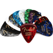 Fender Classic Celluloid Gitaarpicks 351 Vorm, Kleur Medley, Extra Zwaar, 12-Pack