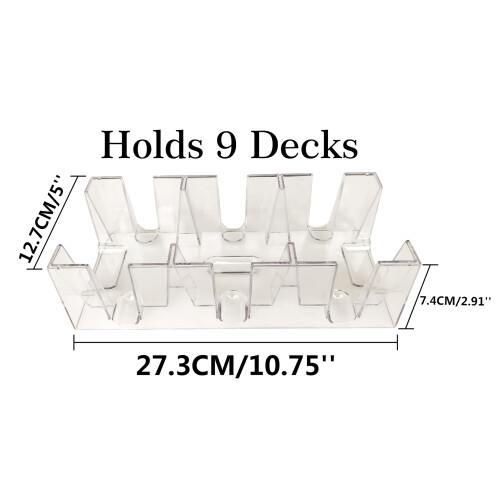 Yuanhe 9 Deck Clear Canasta spillekortbakke 2
