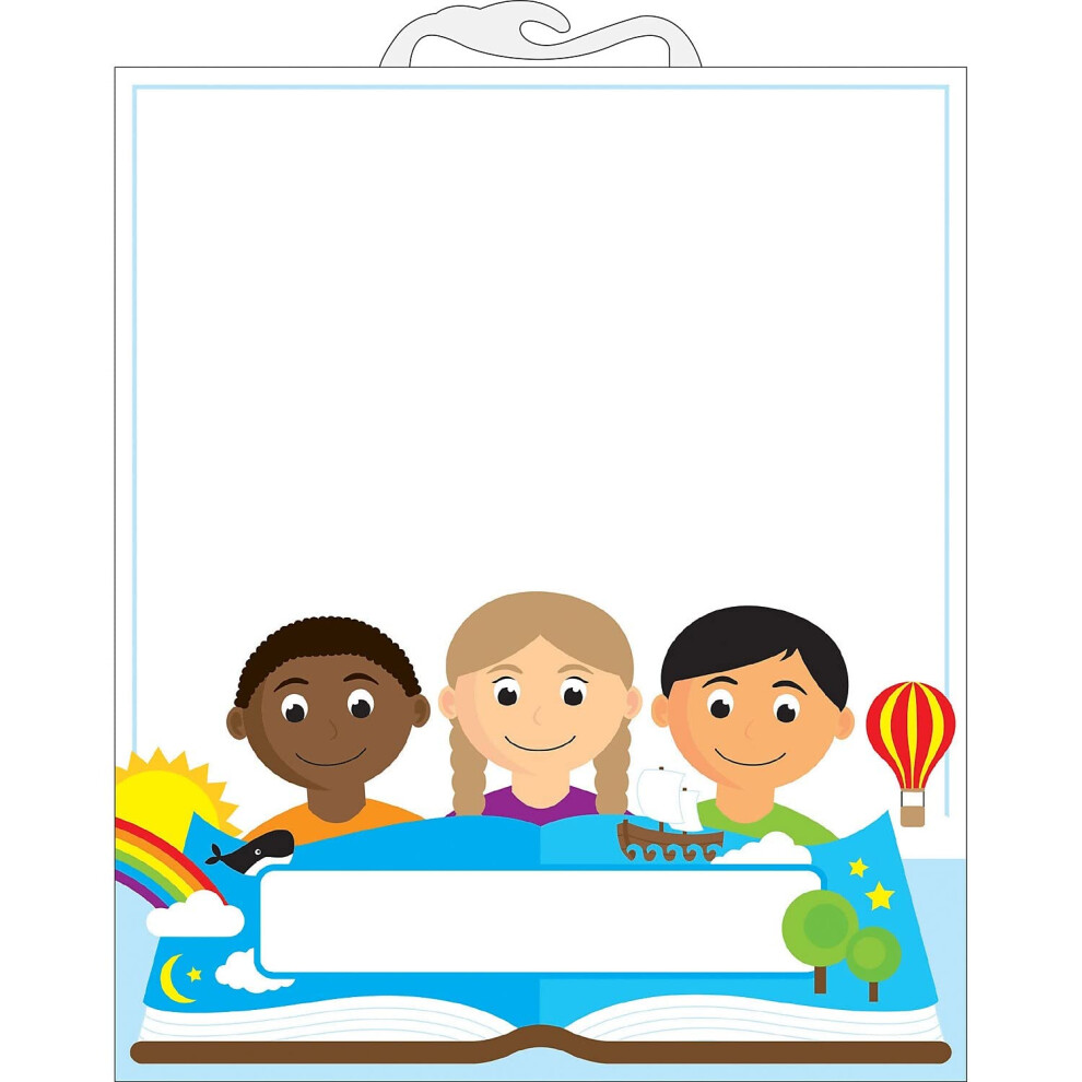 Ashley ASH10567 Productions Sac De Rangement/Livre Suspendu En Poly Thyl Ne 10,5 Pouces X 12,5 Pouces Multicultural File Buddy Paquet De 6-image