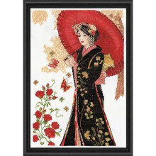 Kit de broderie au point de croix Design Works Crafts   : Parasol rouge