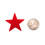 Playfulness Ever After Estrelas de feltro rgidas de 1,5 polegadas 88 peas (vermelhas) 2