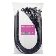Groe Kabelbinder, robust, groe Kabelbinder, extra lange Kabelbinder, schwarz, 66 cm, 60 Stck