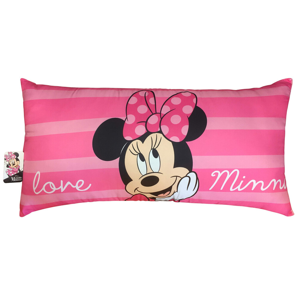 Housse de coussin d   corative Jay Franco Disney Minnie Mouse Love - Housse de coussin super douce pour enfants - Dimensions   : 50,8 x 137,2 cm (pro