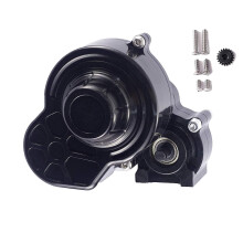 RZXYL 1/10 RC Bil Växellåda Gearbox Full Alloy För SCX10 SCX10 II 90046 90047 RC Crawler, Svart