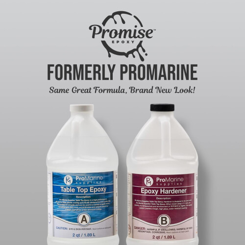 Epoxy Ρητίνη Promise Epoxy - Διαφανής Επιφάνεια Τραπεζιού | 2 Μέρη 1 Γαλόνι 1