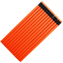 EZPENCILS & PRESENTES - Lápis em Branco a Granel - Lápis Redondos - Laranja Neon - Pacote com 10 - 2HB