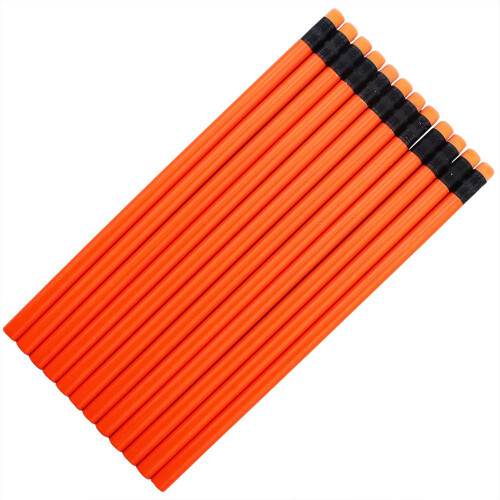 EZPENCILS & GIFTS - Κενά Μολύβια Χύμα - Στρογγυλά Μολύβια - Νεόν Πορτοκαλί