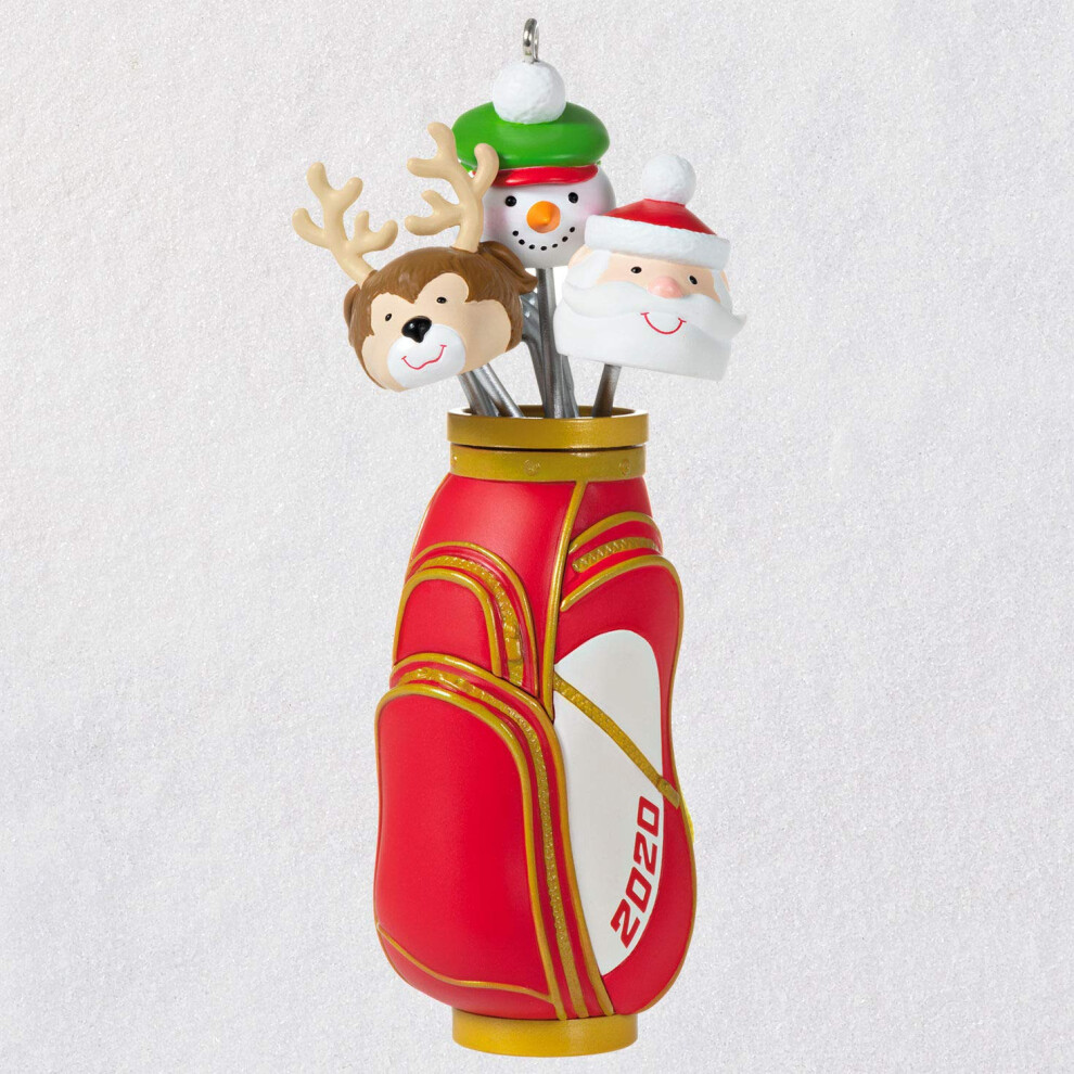 Adorno Navide O Hallmark De Recuerdo, Bolsa De Golf ""Ho-Ho-Hole In One"" Con Fecha Del A O 2020 (1799QGO1974)-image
