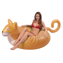 GoFloats Meowzers the Cat Party Tube Inflatable Raft Float in Style (for Adults and Kids)