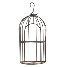 TJ Global 2-Plant Fer Birdcage suspendu Planteur mtallique Fleure de fleur de bois Panier de fer forg Stands pour plantes Fleurs Patio Garde