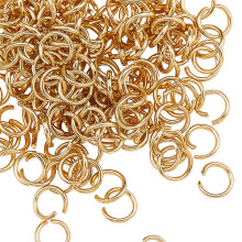 Danlingjewelry 200 PCS 304 O?el inoxidabil 23 Gauge Open Rings Rings 5mm pentru bijuterii care fac conectori Bijuterii Gasind culoare aurie