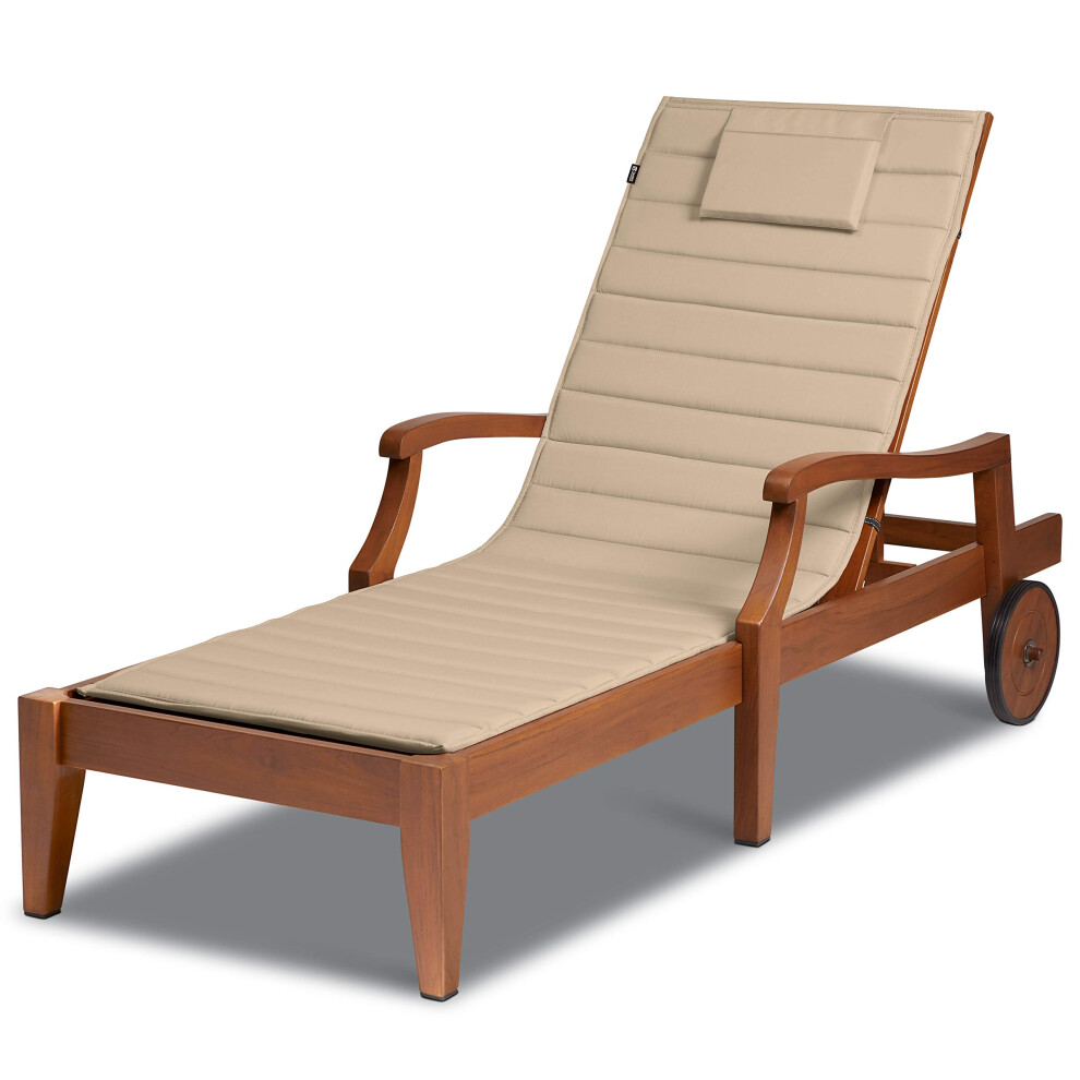 Coussin de chaise longue Storigami r   sistant     l'eau 72 x 21 pouces de Classic Accessories, coussin de patio beige antique