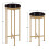Tables d'appoint Kate and Laurel Celia, Set de 2, Or et Noir, Table d'Ende Moderne Glam 2