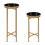 Tables d'appoint Kate and Laurel Celia, Set de 2, Or et Noir, Table d'Ende Moderne Glam 3