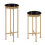 Tables d'appoint Kate and Laurel Celia, Set de 2, Or et Noir, Table d'Ende Moderne Glam 1