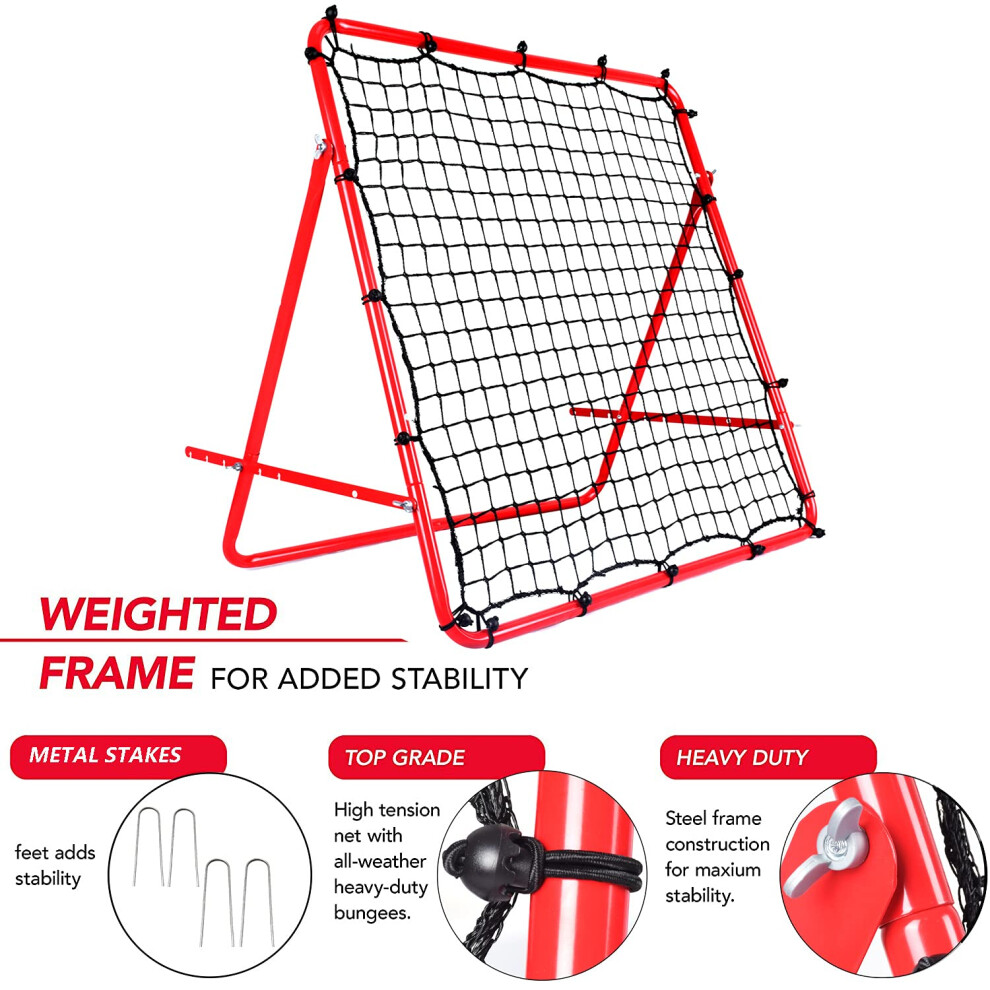 Three Mode Soccer Training Net - 5x4FT Goal, Rebounder & Target Practice System