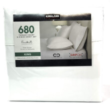 King White 680 draads Kirkland lakenset met 6 diepe zakken