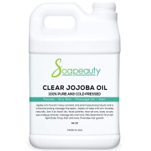 Soapeauty Duidelijke Jojoba-olie | 100% Pure & Natuurlijk | Verfijnd, Koudgeperst, Hexaanvrij | 64 fl oz