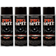 Pig Spit Original for Use on Motors Transmissions Vinyl and Black Plastic Trim Components and Tires 9 oz 4-Pack