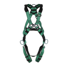 MSA 10197231 V-Form Ganzkorper-Sicherheitsgurt Grosse: Extragross, D-Ring-Konfiguration: Rucken/Hufte, Qwik Fit-Beingurte, Farbe: Grun, Ganzkorpe