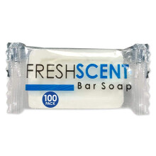 Freshscent 1.0 oz Sabonete (100 Pacote) Tamanho Viagem, Embalado Individualmente, À Base de Vegetais
