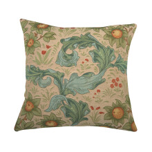 Charlotte Home Furnishings Inc. Arabesques met oranje boomlicht vierkante sierkussenhoes - 19 x 19 decoratief Boho kussen katoenen kamerdecoratie