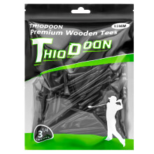 Thiodoon golf tees 3 1/4 tum mindre friktion trä tees träning för golfare professionell naturlig trä golf tees bulk 100 grevgolfing tees